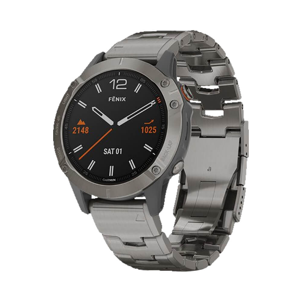 Часы Garmin Fenix 6 Sapphire титановый с титановым браслетом
